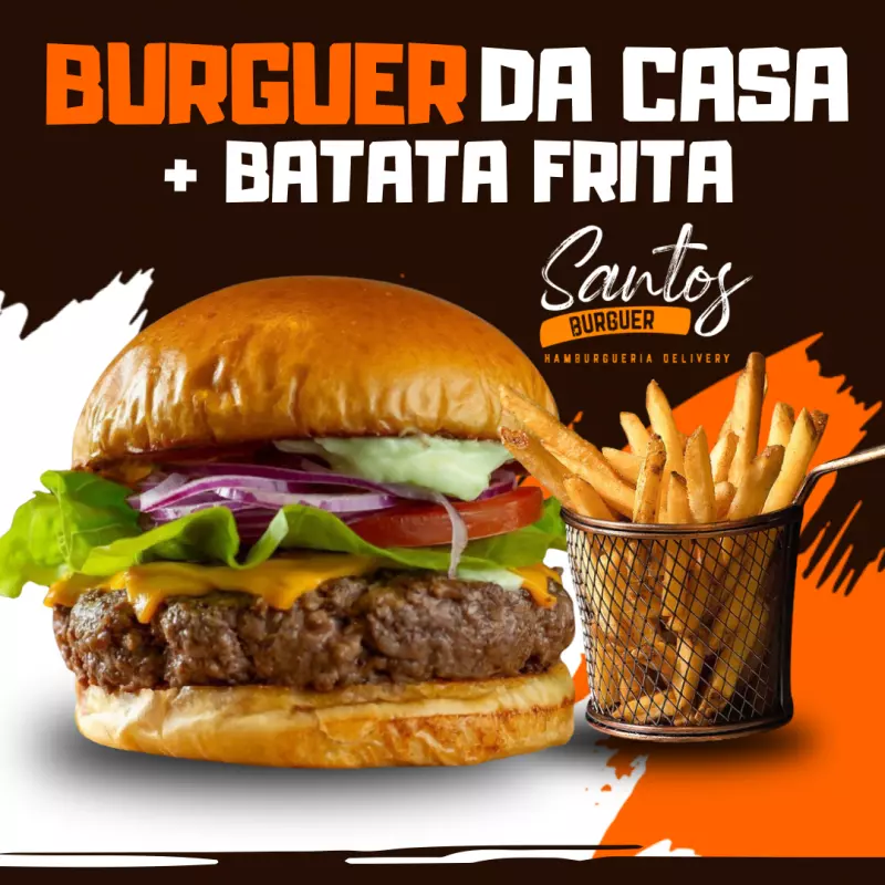 BURGUER DA CASA + FRITAS (P)