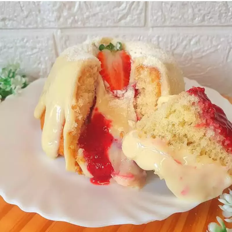 Ninho com geleia de morango 🍓