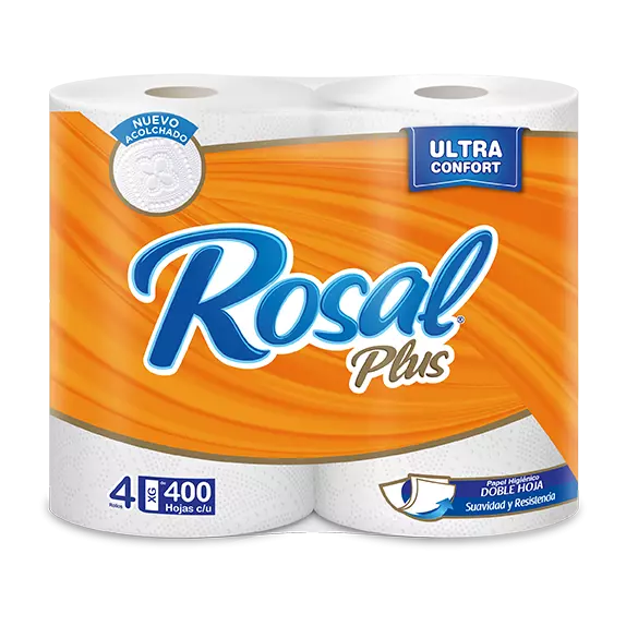Papel Higienico ROSAL PLUS 400 HOJAS
