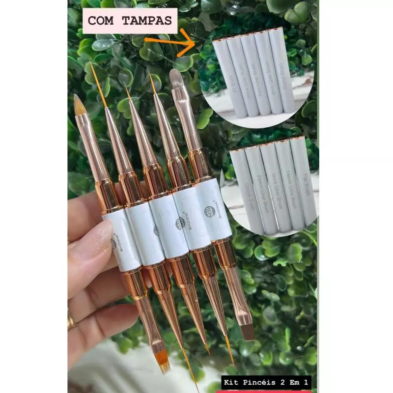 Kit Pinceis 2 Em 1 Sy C/Tampa