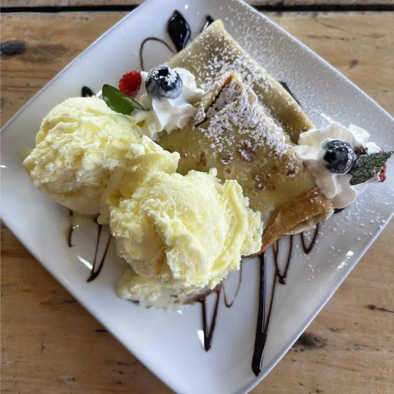 Panqueques con helado