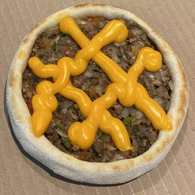Carne com cheddar