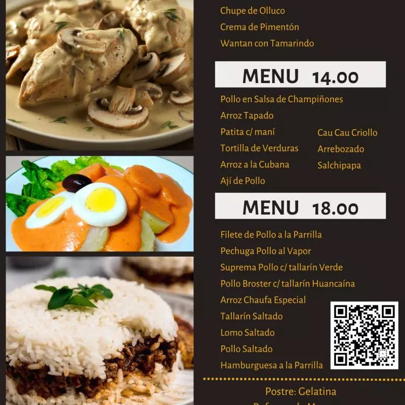 Menú 18.00 soles