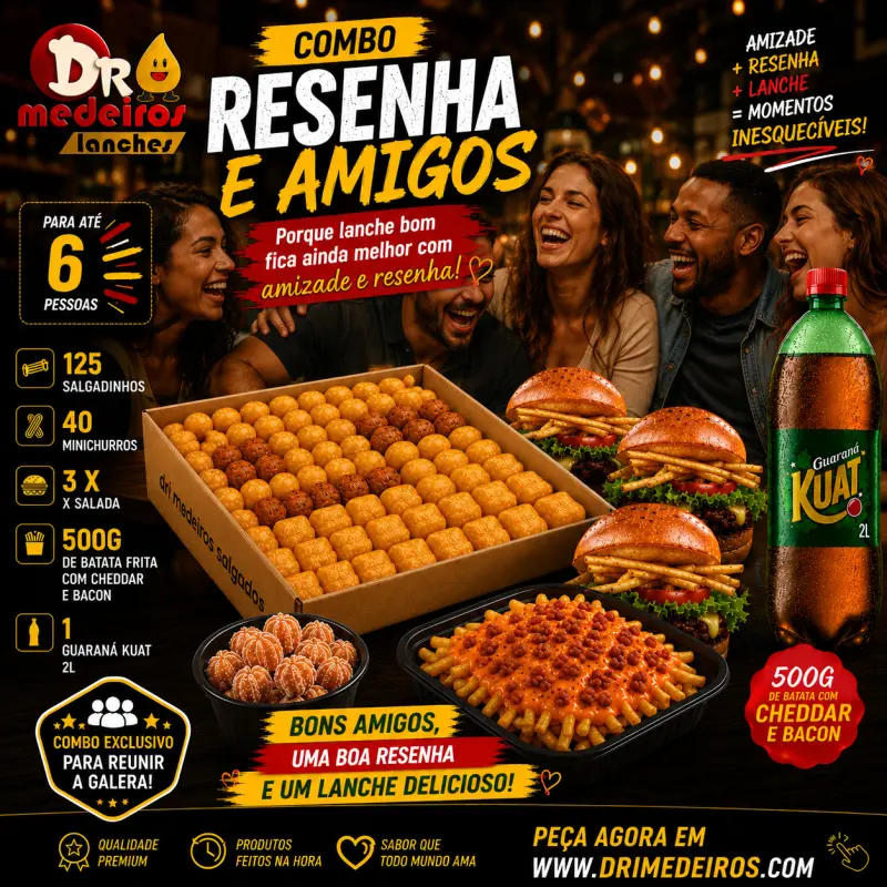 RESENHA E AMIGOS (até 6 pessoas)