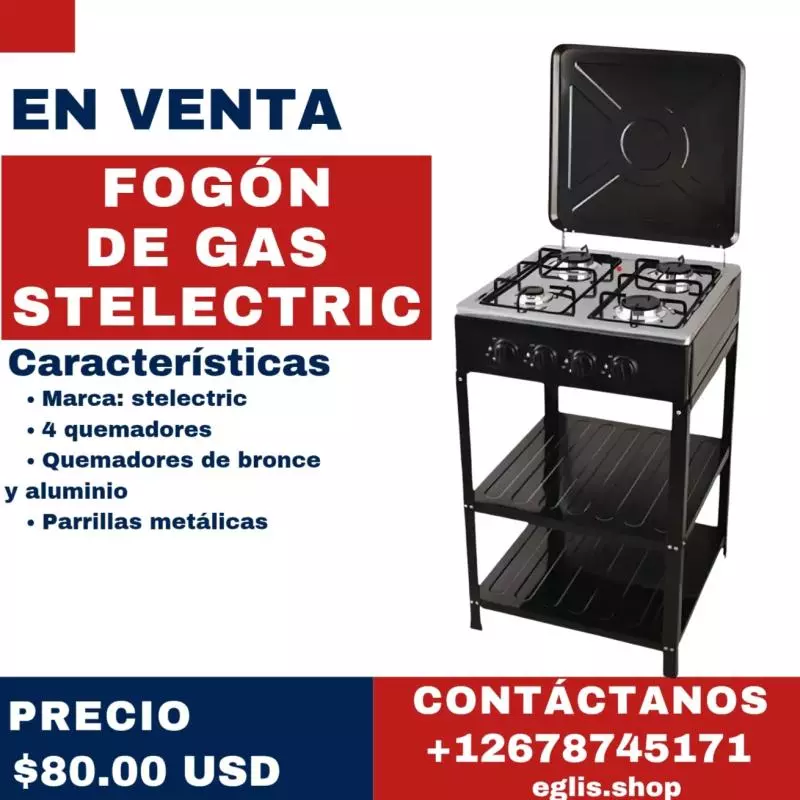 Fogón de Gas de 4 hornillas