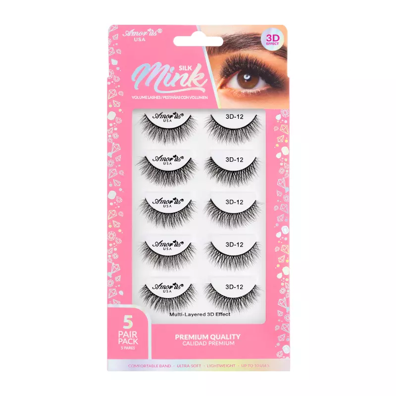 SILK MINK 5 PAIR 3D5P-12