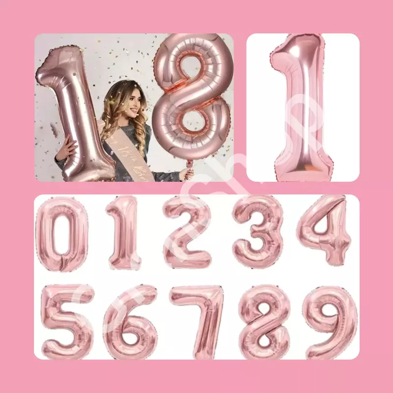 Globos de # rosa