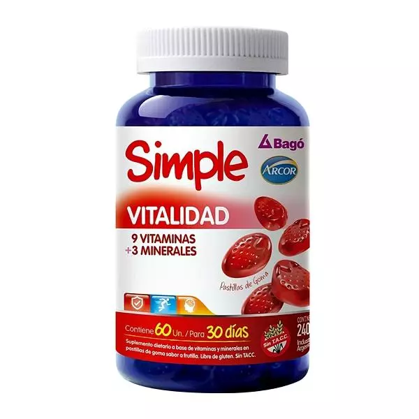 Simple Vitalidad x 60 gomitas.