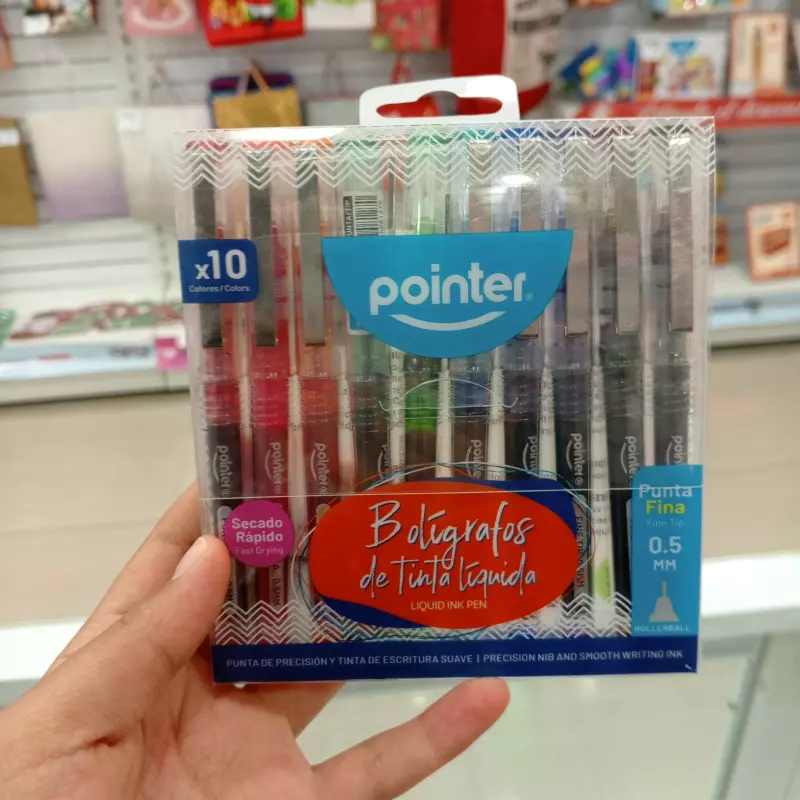 Boligrafos de tinta de color pointer