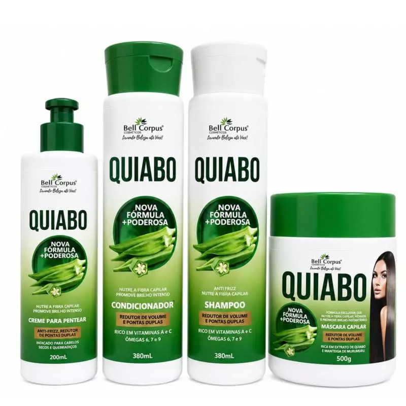 Kit Capilar Quiabo 4x1