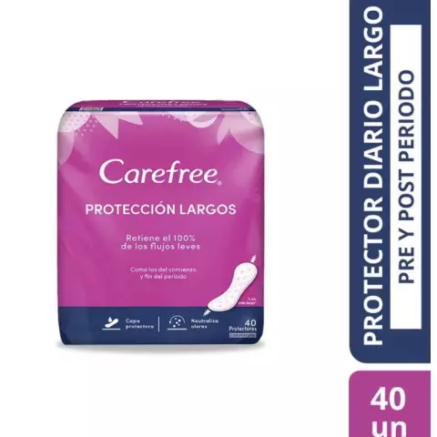 Protector largo carefree 40unidades