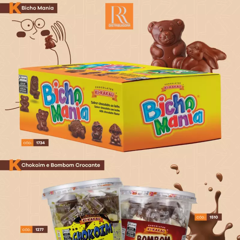 BICHO MANIA CHOCOLATE KIKAKAU - 192G