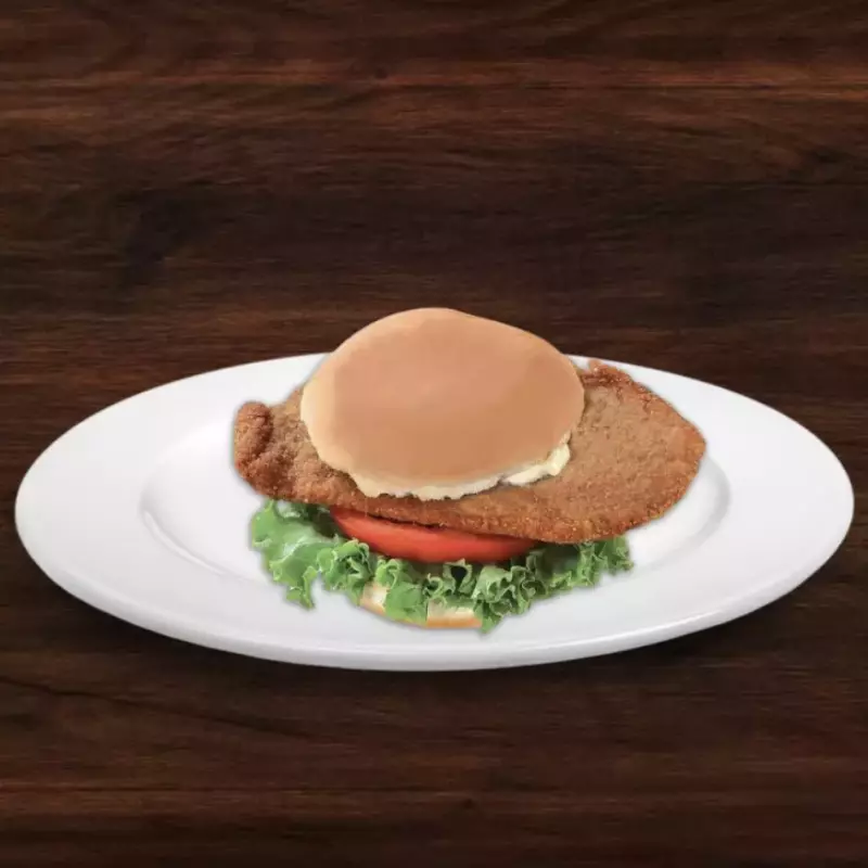 Milanesa al pan sin papas fritas