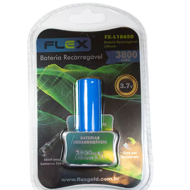 PILHA RECARREGÁVEL FLEX FXL18650