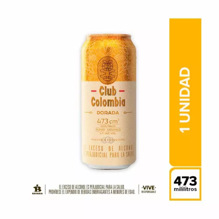 Cerveza club colombia dorada 473ml