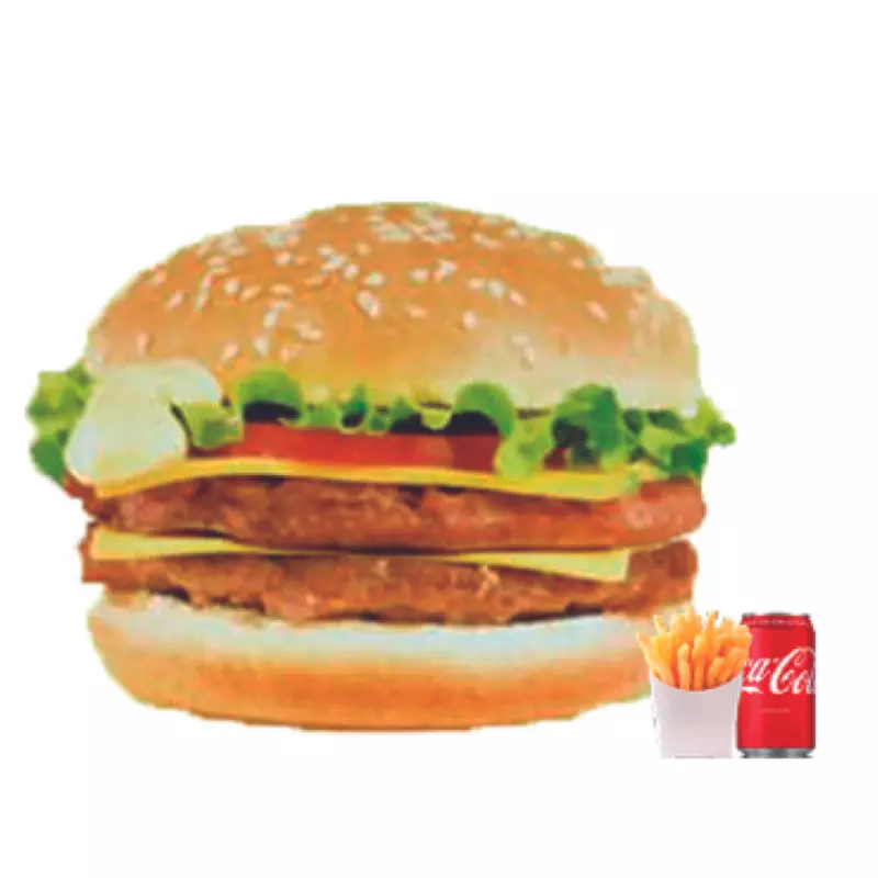 MENÚ DOBLE CHEESE BURGER.