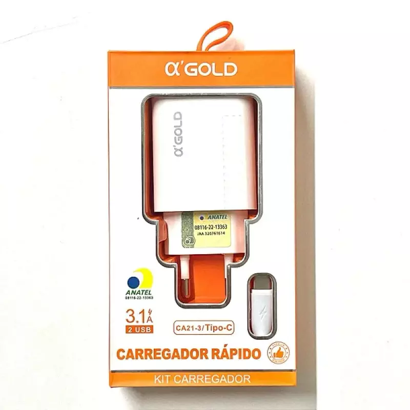 CARREGADOR GOLD TIPO-C CA21-3