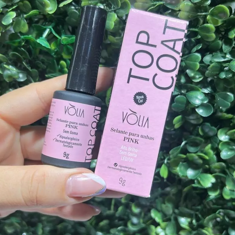 Top Coat Volia Vidro Pink 9g