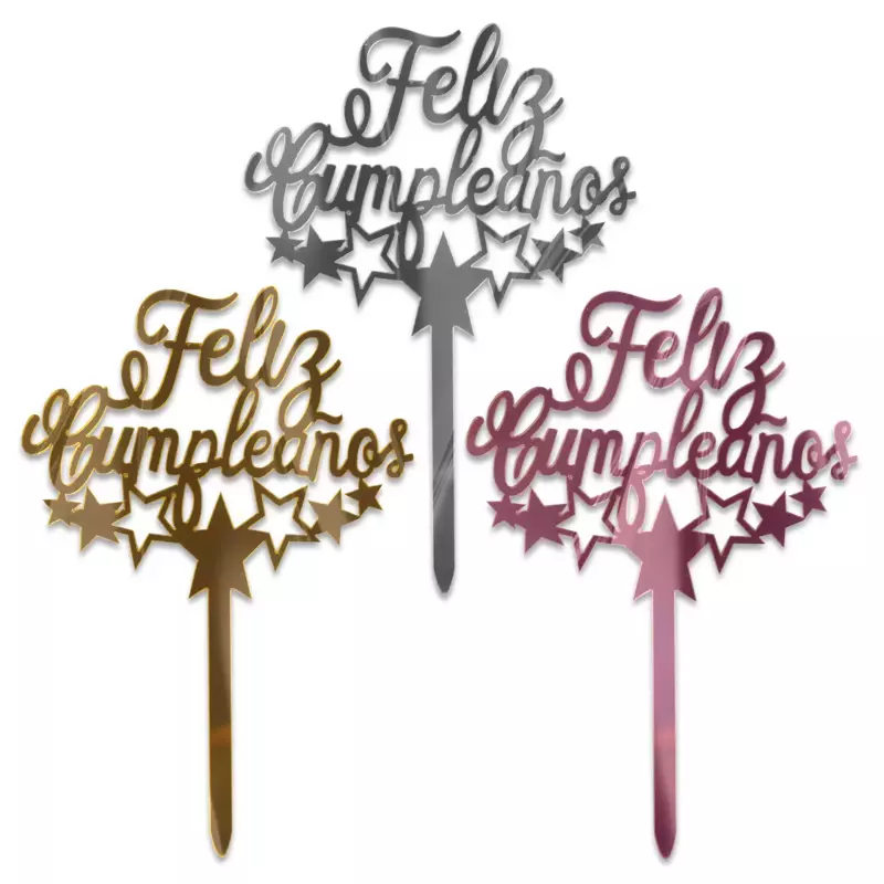 E012 TOPPER FELIZ CUMPLEAÑOS