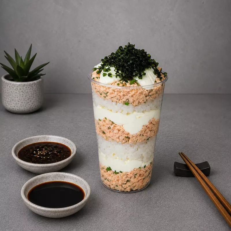Sushi no copo (Salmão Grelhado)