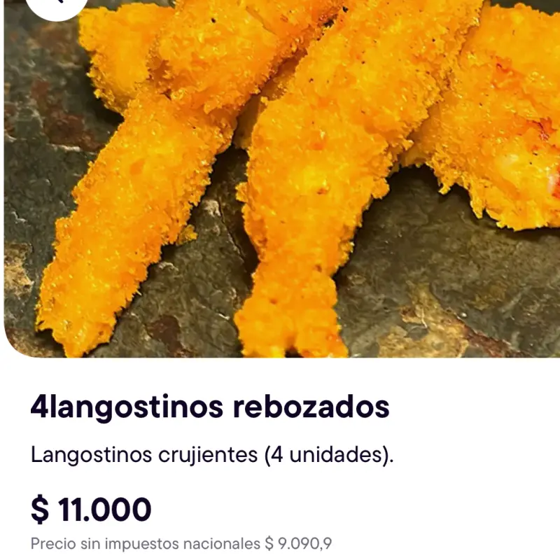 Langostino rebozados 4 uni