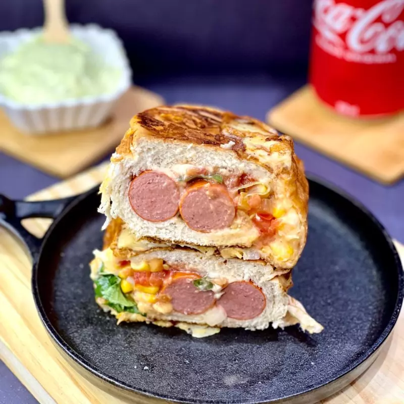 Dog especial prensado com 2 salsicha