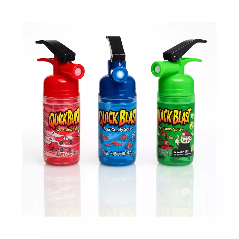 Quick blast sour candy spray