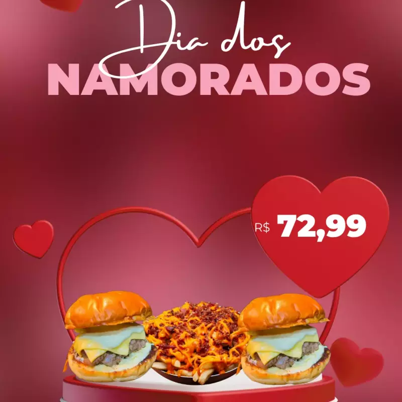 2 BURGER + BATATA CHEDDAR E BACON M