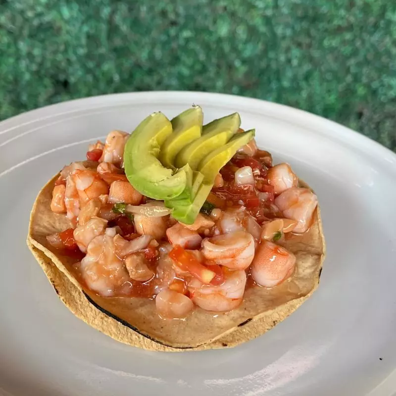 Tostada de ceviche