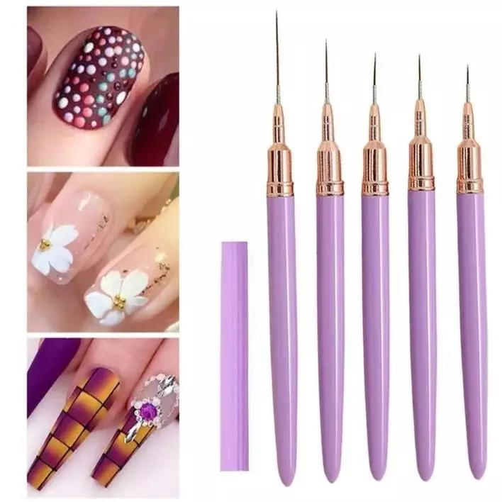 Juego (5) pinceles liner (Morado)