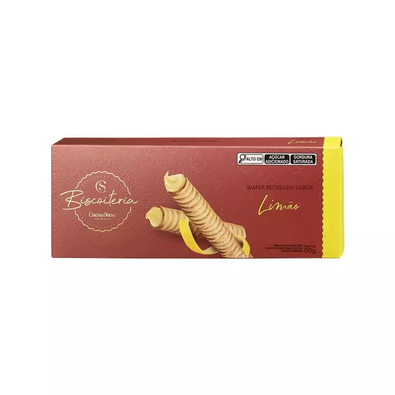 Wafer Biscoiteria Limão 80g