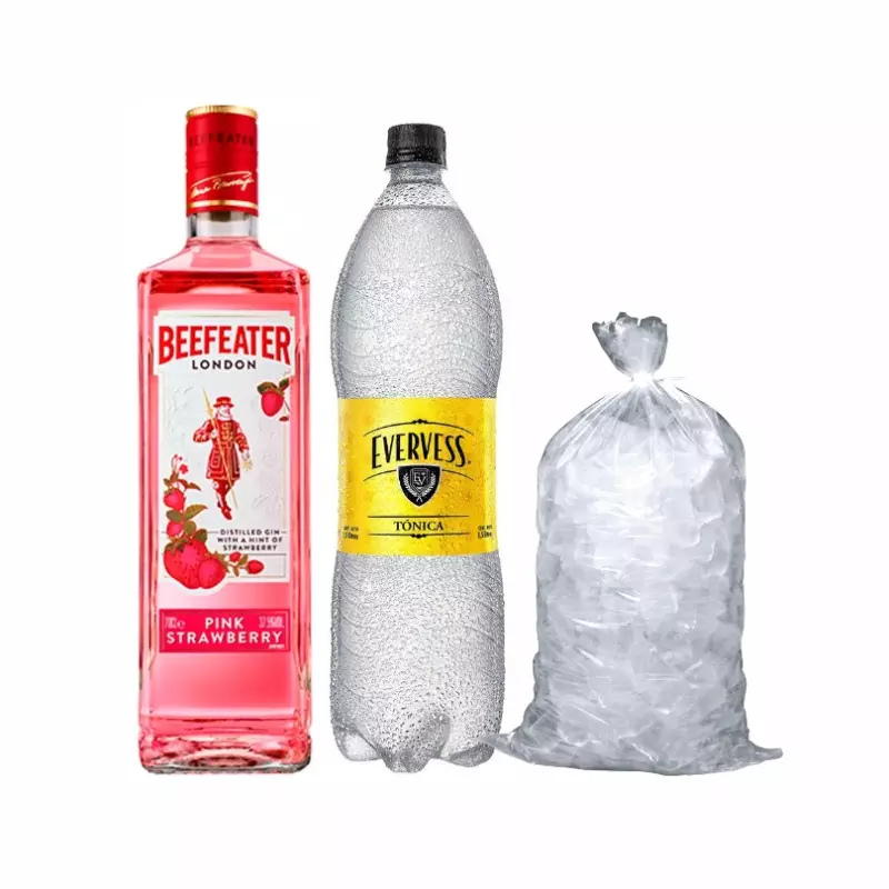 COMBO BEFEATER PINK STRAWBE 700ML