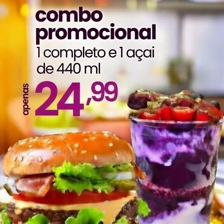 Açaí 440 ml mais 1 completo