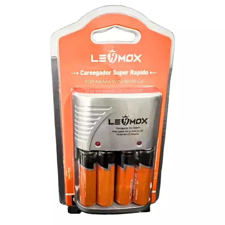 KIT CARREGADOR/PILHAS LEHMOX LEY2052