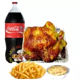 FRANGO ASSADO FRITAS + COCA COLA 2LT