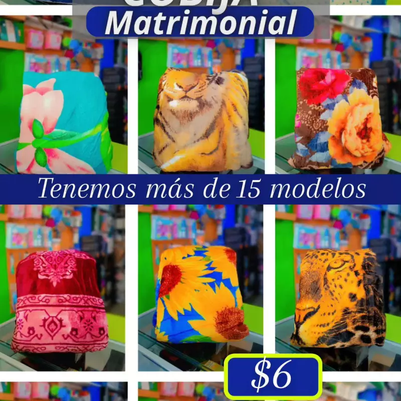 Cobijas matrimoniales.
