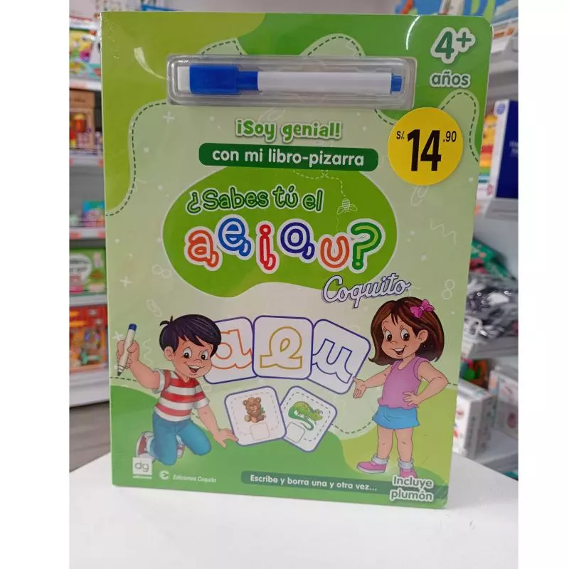 LIBRO PIZARRA SOY GENIAL AEIOU
