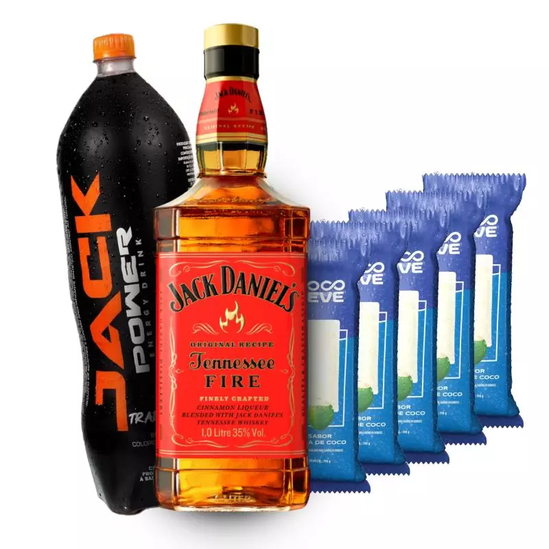 Combo Whisky J. Daniel's Fire 1L
