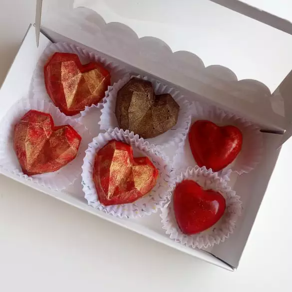 Caja corazones de chocolate ❤️