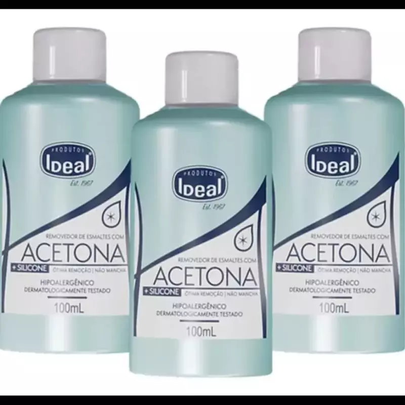 Kit C/3 Acetona Ideal 100ml Cada