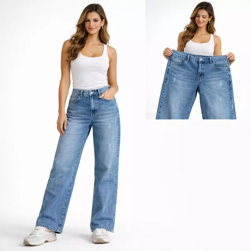 Jeans Palazzo Jeshua Blue Wash 1972