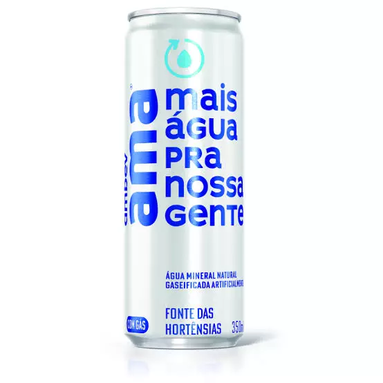 Água mineral AMA Com gás lata 350ml