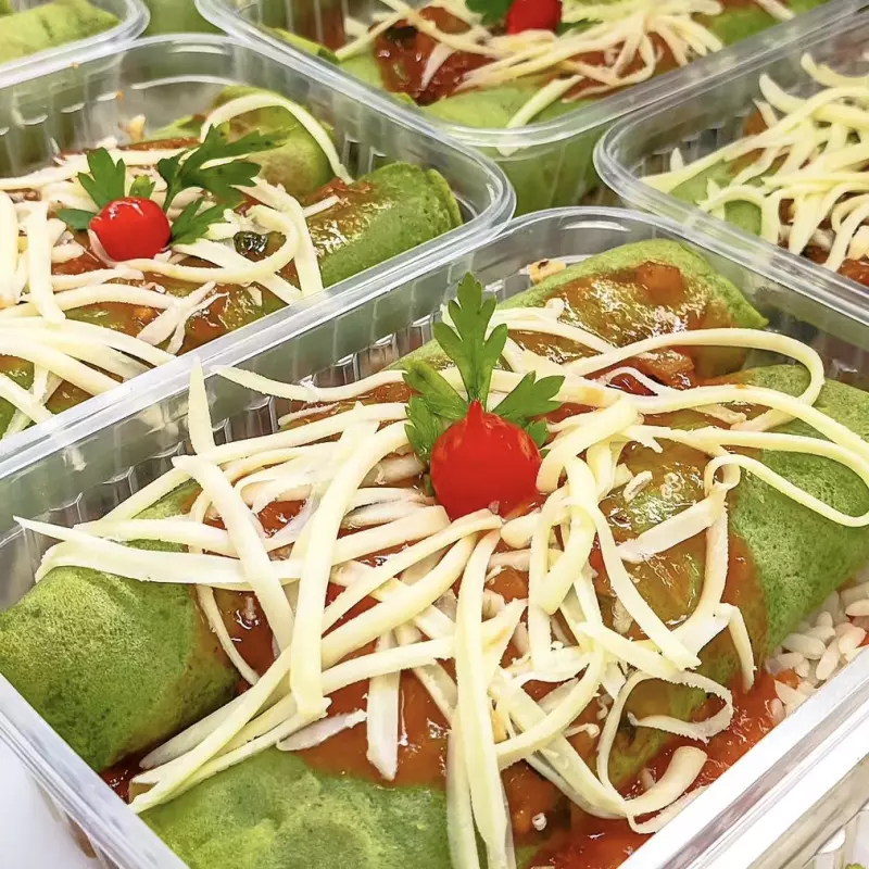 Panqueca de Espinafre e Frango