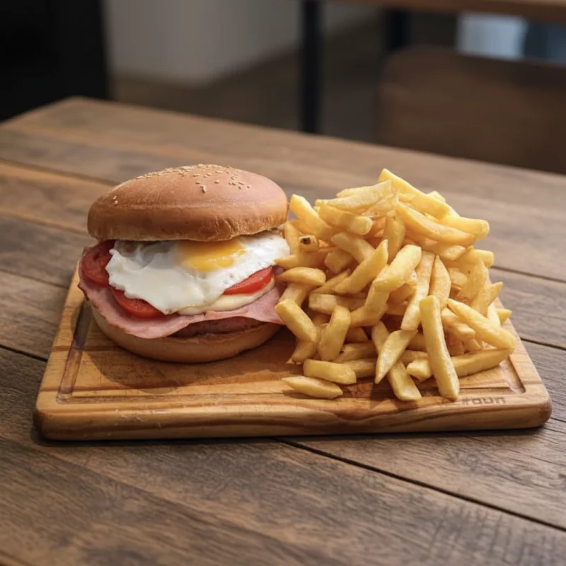 Hamburguesa Completa C/ Fritas