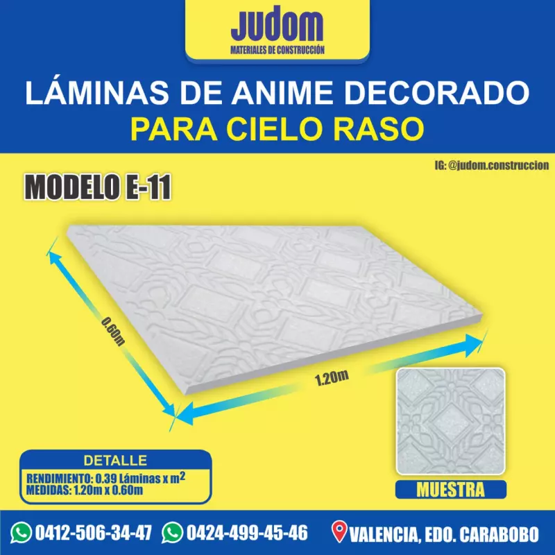 LAMINA DE ANIME DECORADO MOD.11