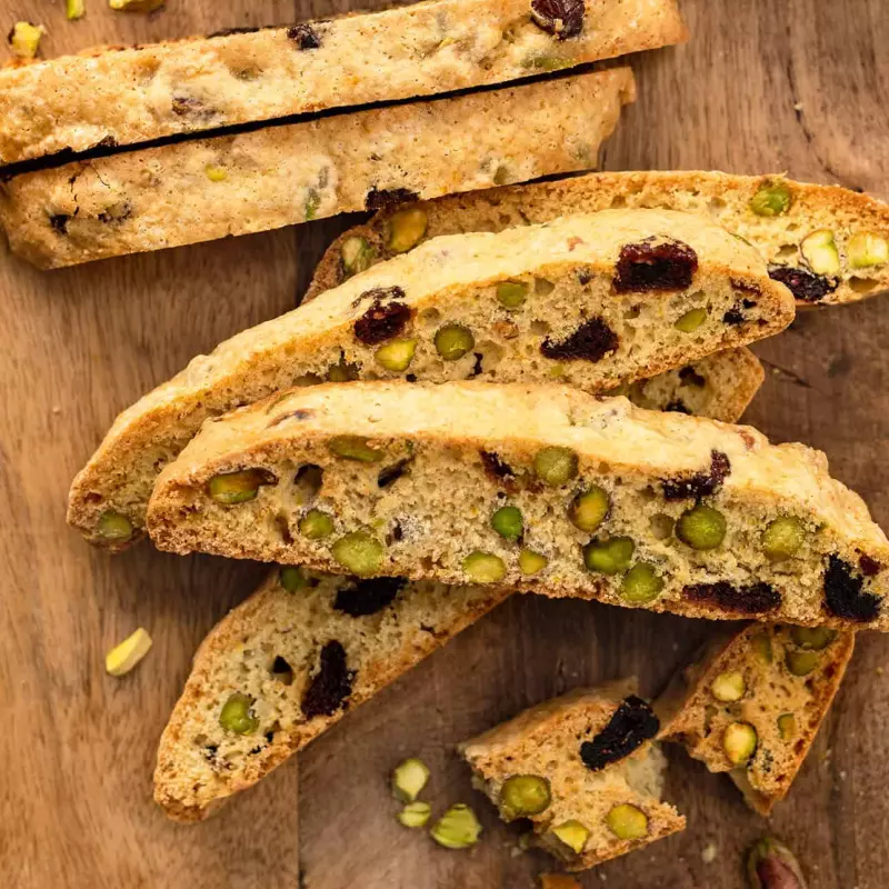 Cantucci pistacho y arándanos - V