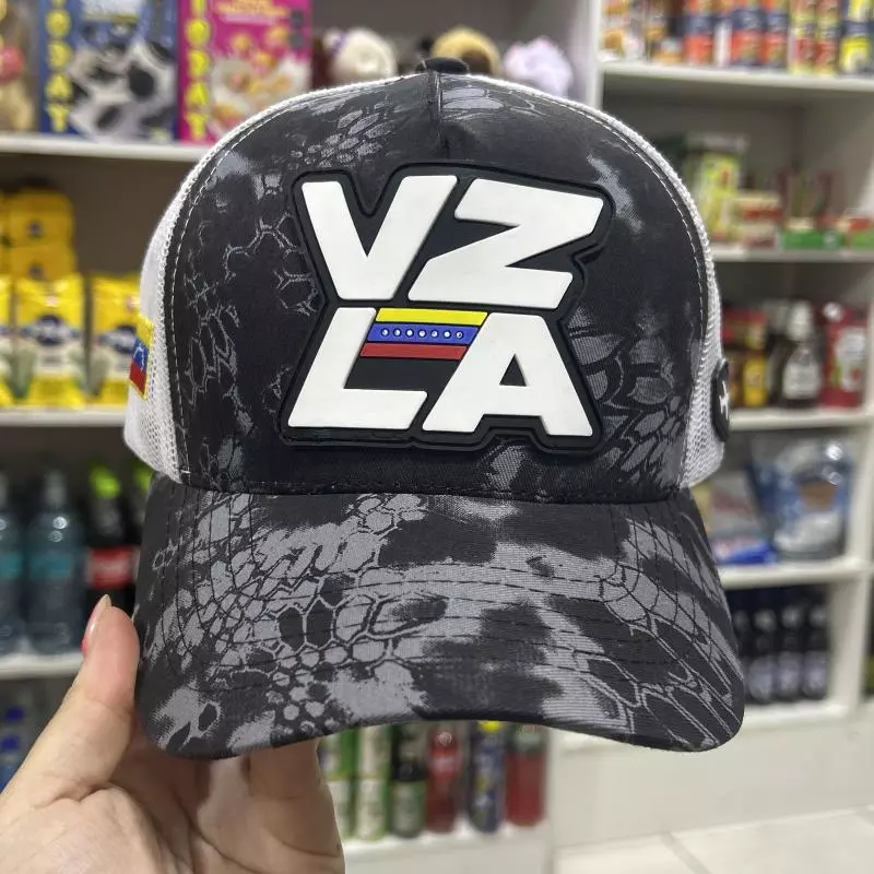 Gorra camuflada gris malla blanca