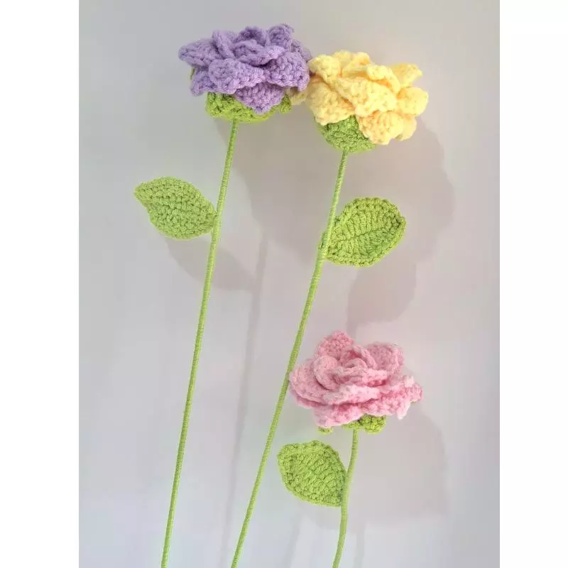 Flor croché individual