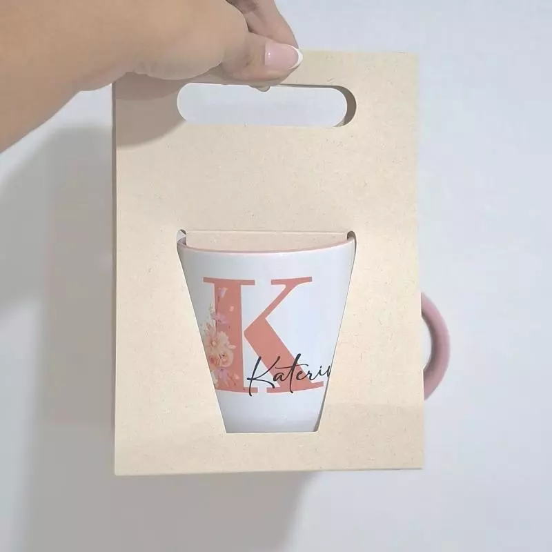 Caja mug bolsa beige