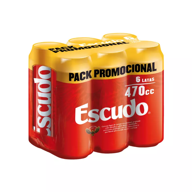 Pack Cerveza Escudo Lata 6 x 473 c.c